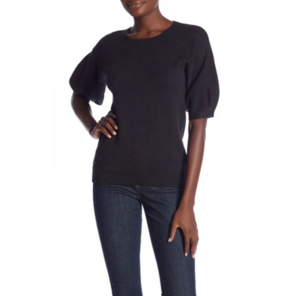 NWT Laundry By Shelli Segal Puff Elbow Sleeve Sweater